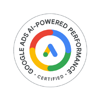 AI-Powered Performance Ads historical certification badge